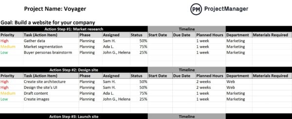 Action plan template