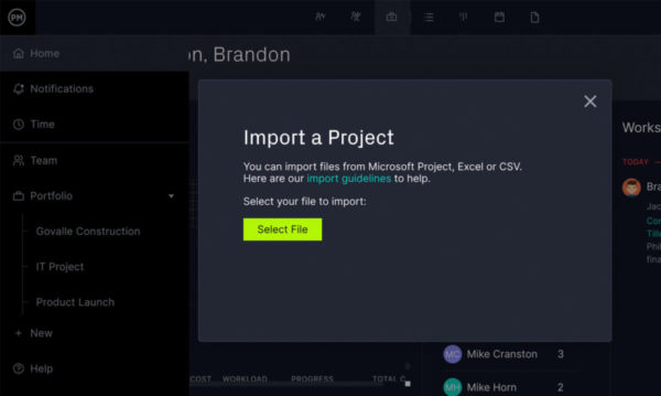 Import a project into ProjectManager for something better than a Canva Gantt Chart