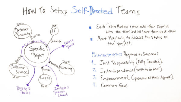 What characteristics are essential for setting up self-directed teams