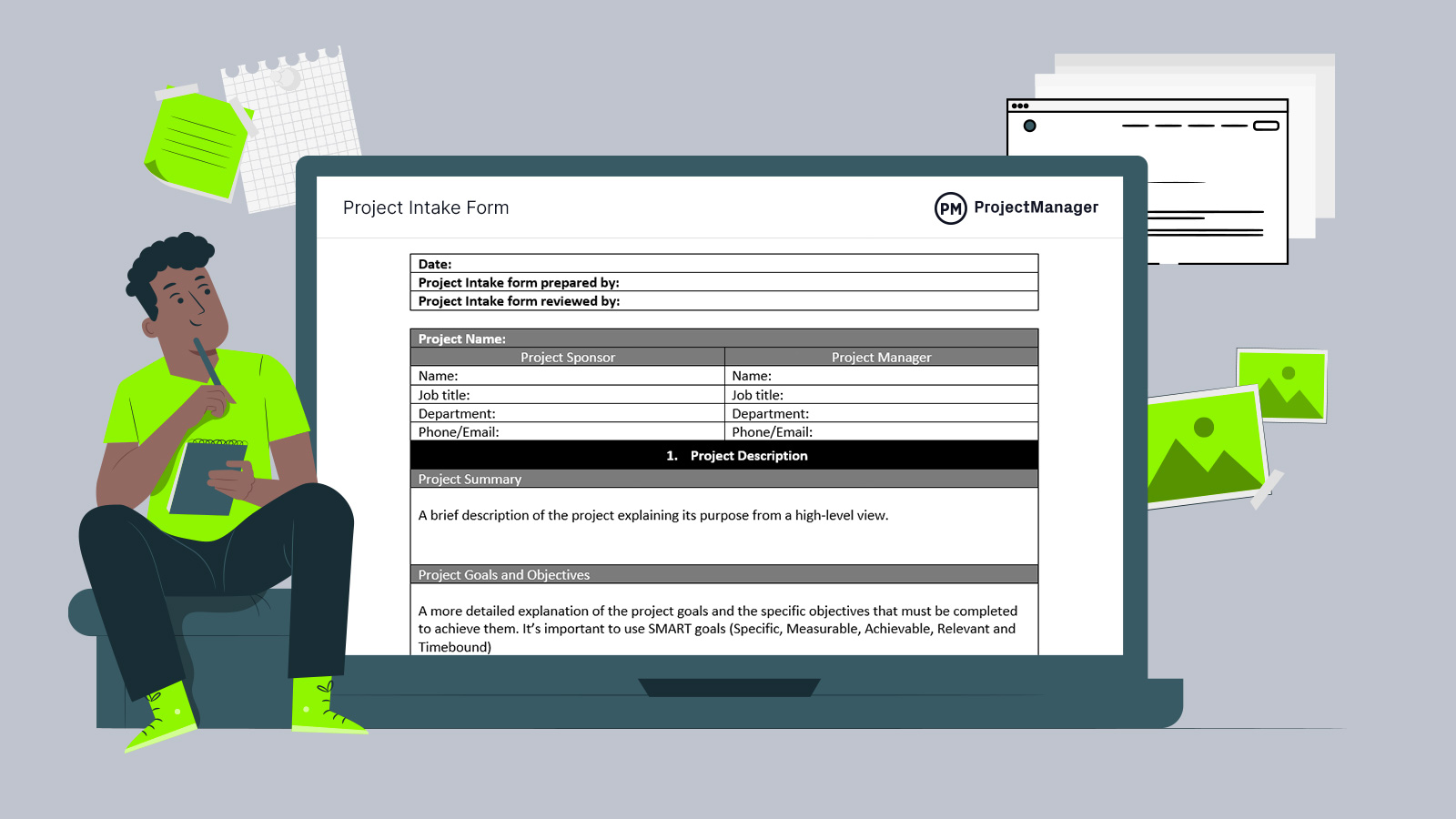 Project intake form template