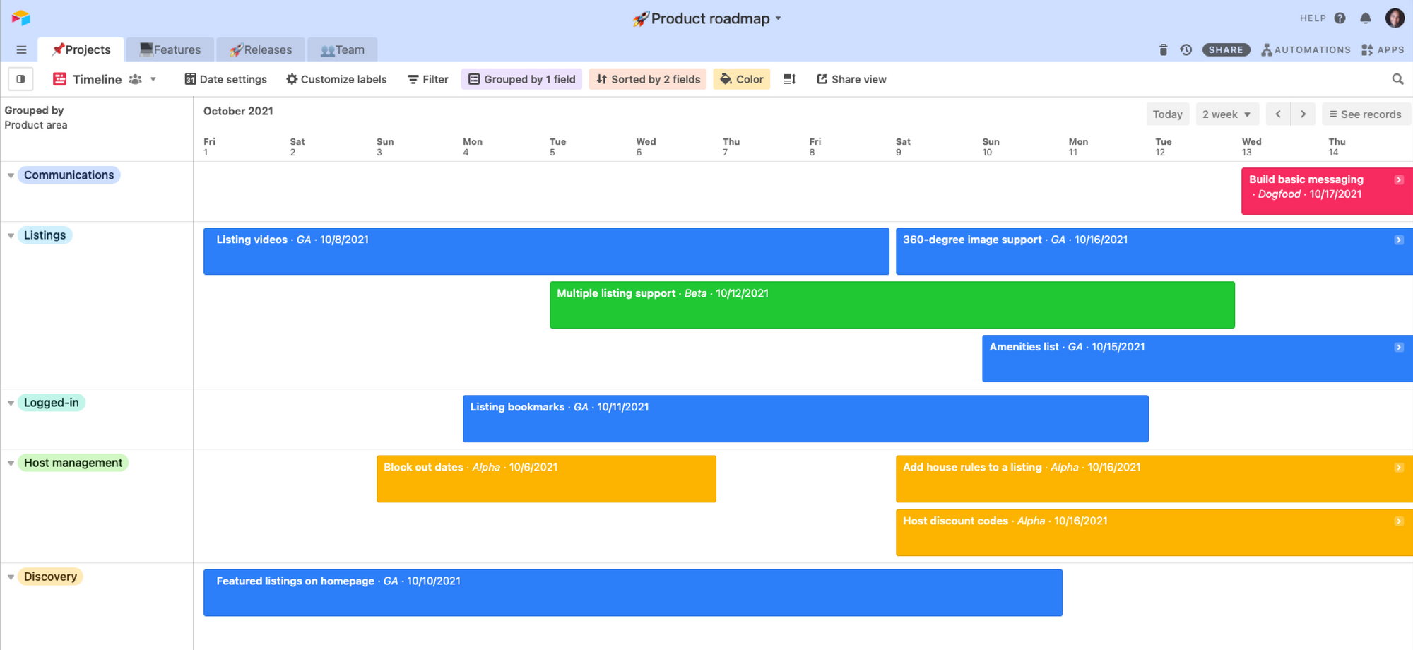 Airtable, one of the best Microsoft Project alternatives