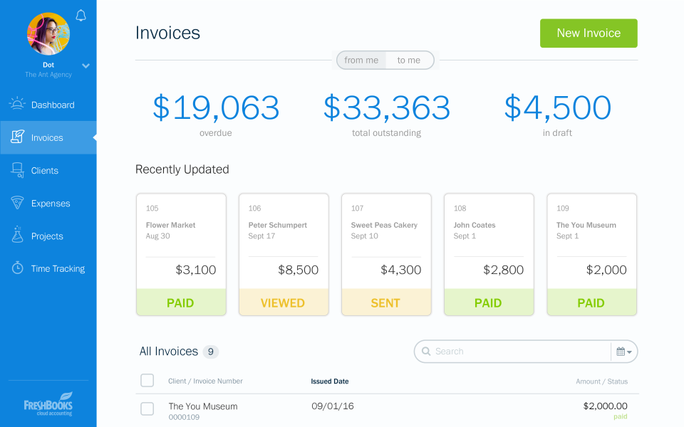 FreshBooks screenshot