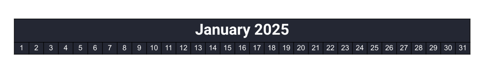 Project timeline heading on Google Slides Gantt chart