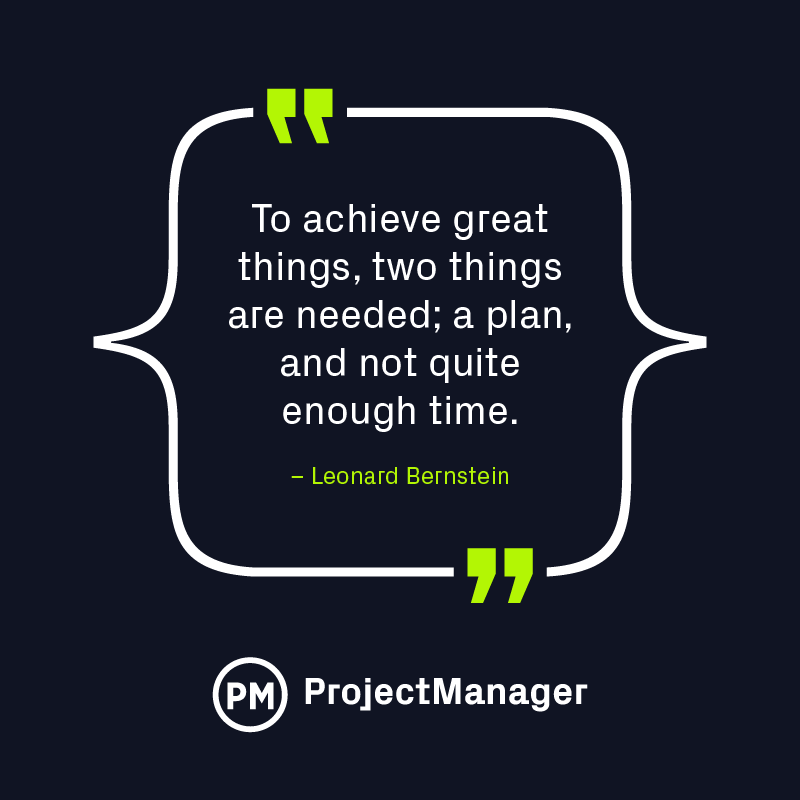 Leonard Bernstein planning quote