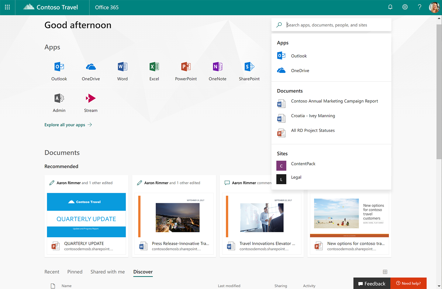 Microsoft SharePoint screenshot