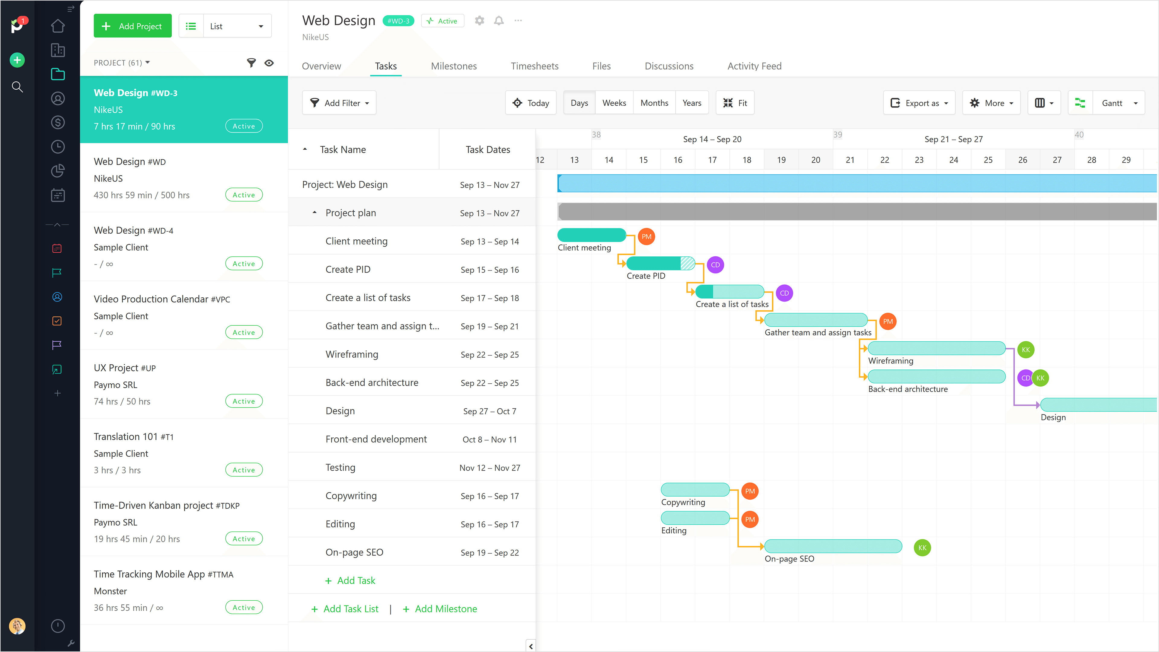 Paymo, a Microsoft Project alternative for time tracking