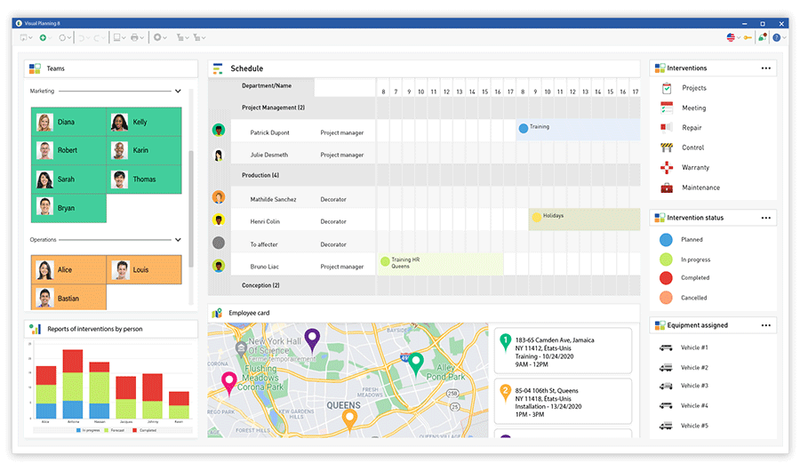 Visual Planning a task management tool that works as a production scheduling software