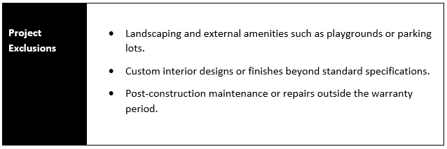 Scope of work description section of ProjectManager's scope of work template