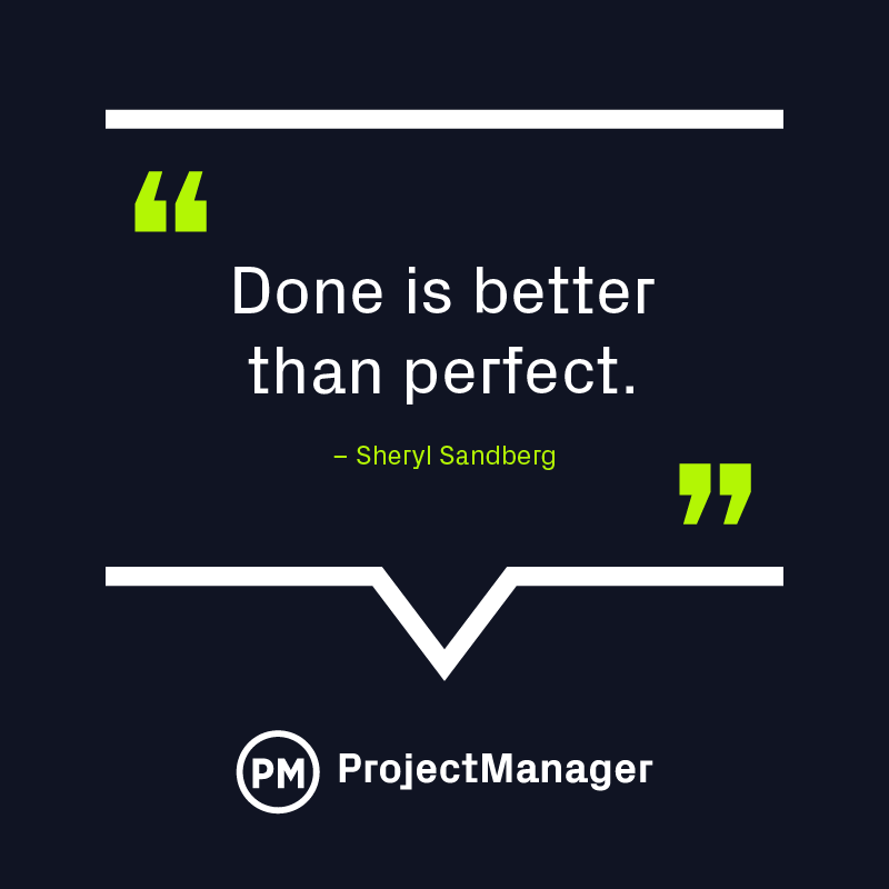 Sheryl Sandberg project management quote