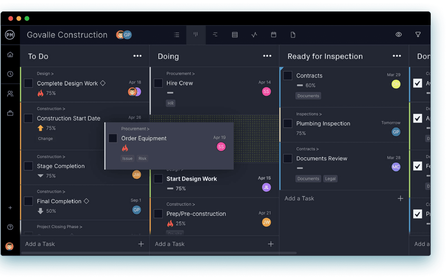 ProjectManager's workflow automation tools