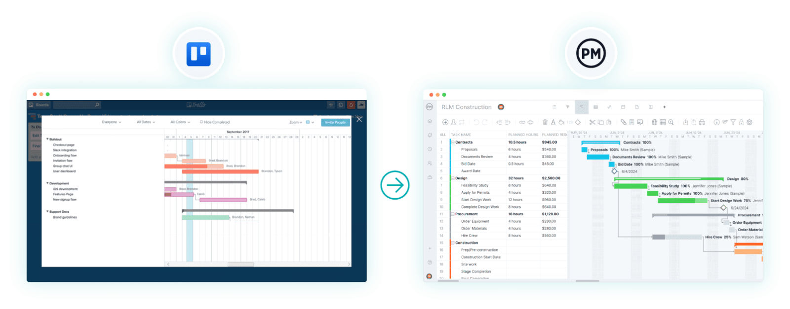 Import your Trello data into ProjectManager