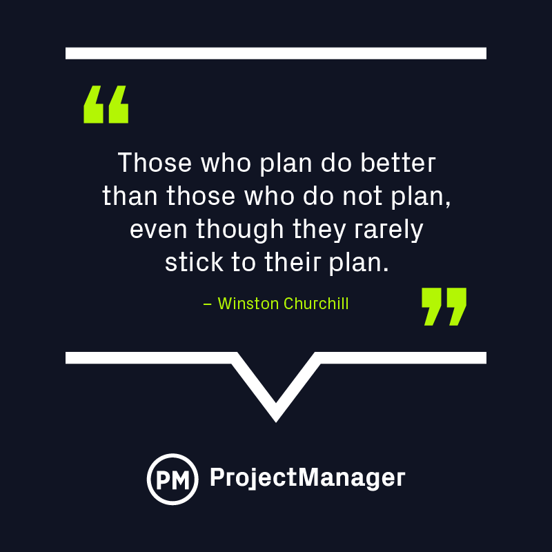 Winston Churchill project management quote