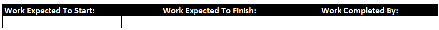 Work order dates from ProjectManager's free Excel template