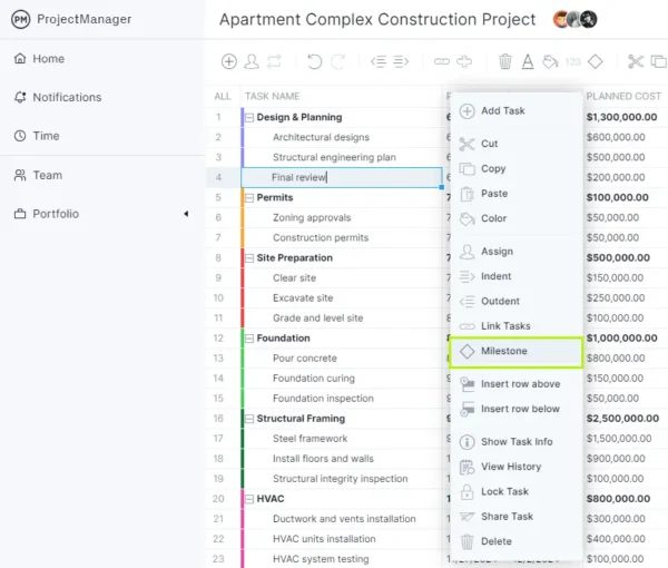 how to make a Jira gantt chart - identify project milestones