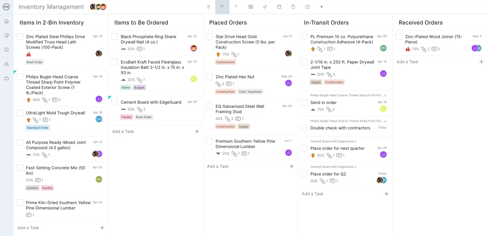 kanban board example