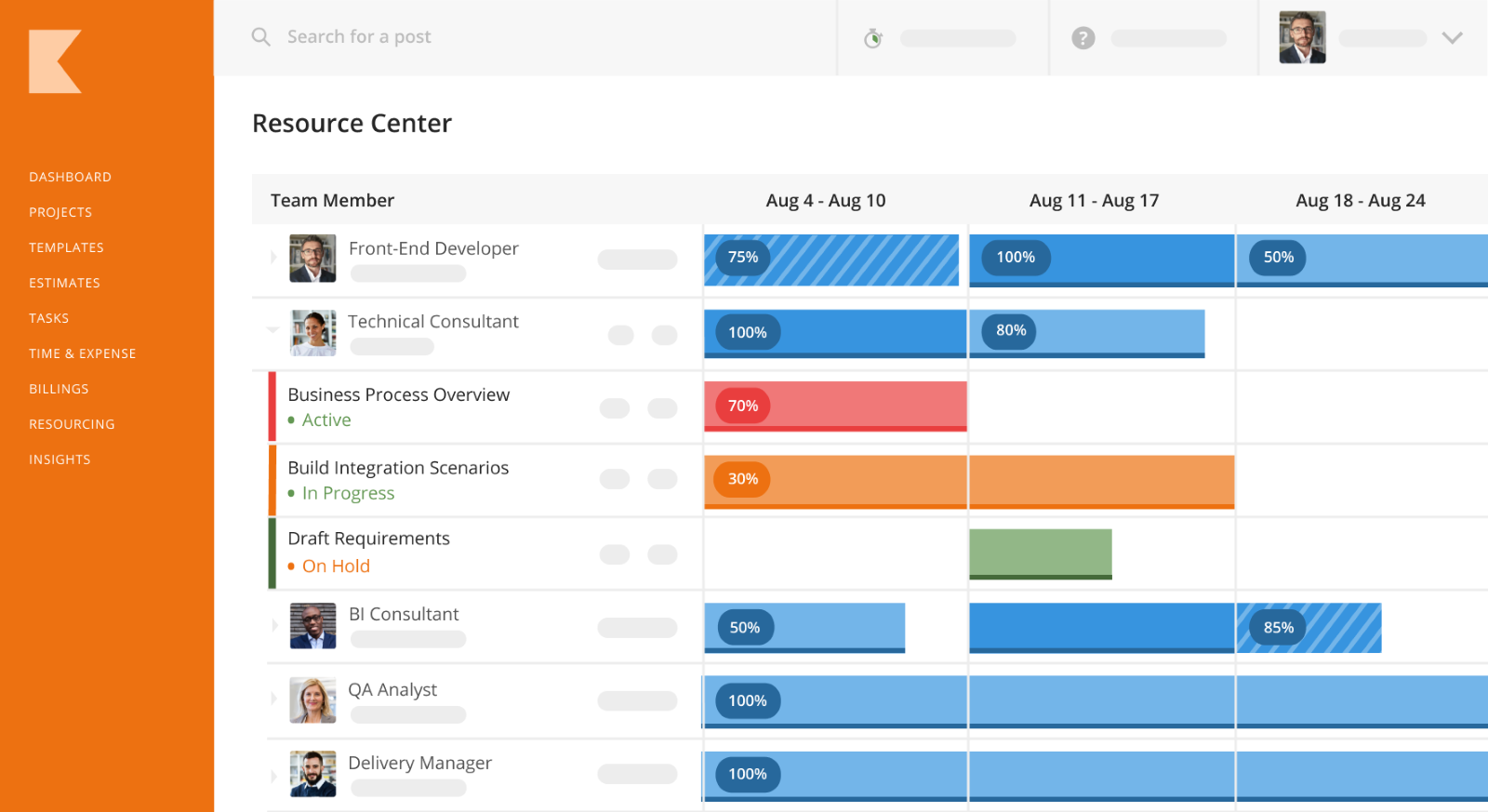 Kantata, a Smartsheet alternative